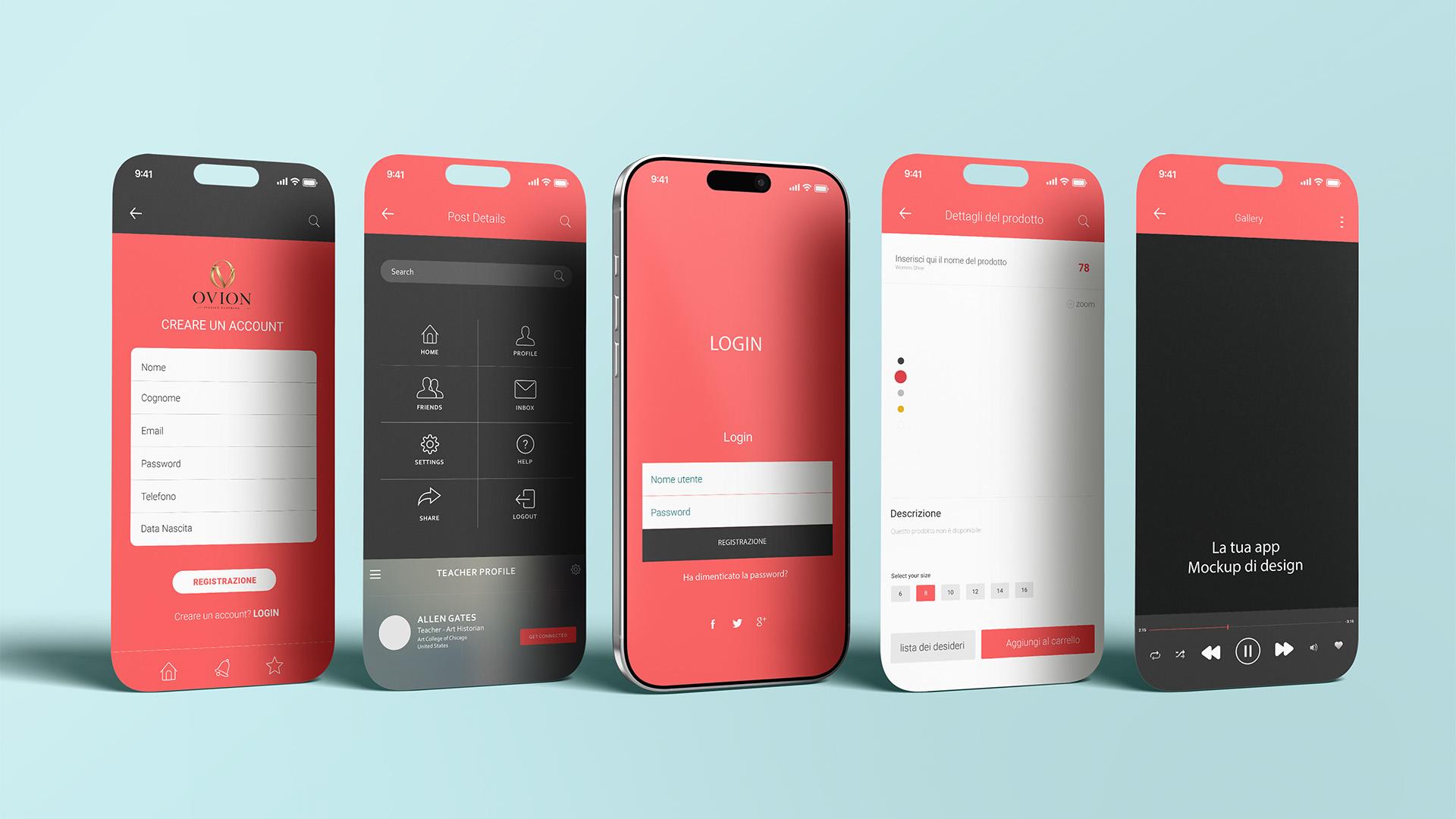 Mockup Computer Desktop - OVION — Design e Sviluppo di Applicazione Mobile